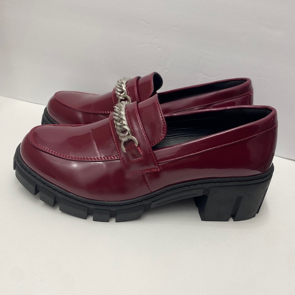 Tinstree Red Chunky Loafers Size 10